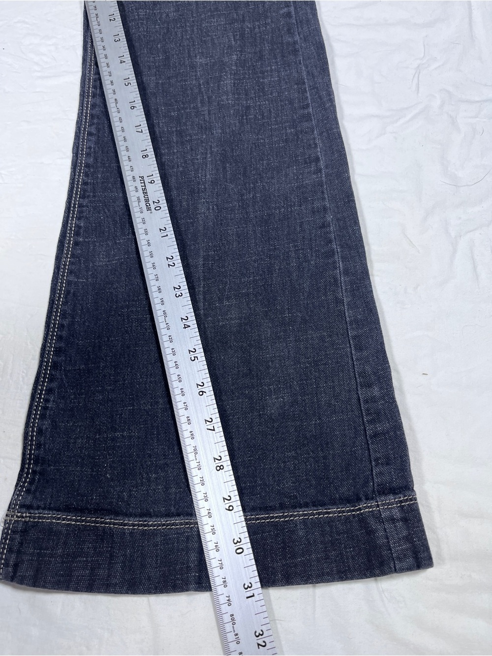 White House Black Market Blanc Flare Jeans Black Dark Wash Woman’s Size 4S - Picture 10 of 15